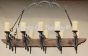 1580-10 Wooden tuscan chandelier