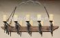 1580-10 Wooden tuscan chandelier
