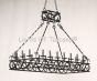 1293-20 Wrought Iron Italian Country Style Island Chandalier 