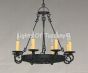 1388-8 Spanish Style Wrought Iron Chandelier