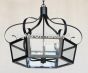 Hanging Lantern, Wrought Iron Light Fixture, French Home Light, Italian Country Lantern, Hanging Lantern Light, Scroll Design Lantern Light, Short Lantern Light, Semi flush lantern light, Spanish Style Hanging Lantern, Outdoor Hanging Light, Outdoor Entry