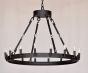 2397-16SH Contemporary Wrought Iron Wagon Wheel Chandelier