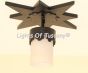 6564-1 Wrought Iron Star Flush Ceiling Light