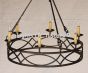 Transitional contemporary Mediterranean iron chandelier