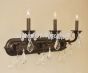 5820-3 Mediterranean/Tuscan Style Bathroom Vanity Light with Crystals