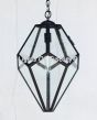 Contemporary Pendant Light, Contemporary Hanging Lantern, Wrought Iron Pendant Light, Geometric Pendant Light, Geometric Hanging Lantern, Indoor Lighting, Modern Hanging Pendant, Kitchen Pendant Light, Kitchen Nook Light, Angular lantern light,  Clean Lin