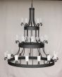 1031-30 Extra Large Transitional Wrought Iron Chandelier