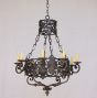 1105-8 Spanish Revival / Mediterranean Style Iron Chandelier Large Chandelier