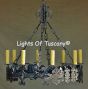 Tuscan-Gothic-Medieval-Castel Chandelier-Hand Forged-Wrought Iron	