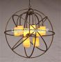 Wrought Iron Contemporary Orb Chandelier