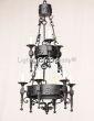 1056-9 Wrought Iron Spanish Style Chandelier