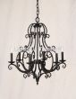 1380-6  Spanish Mediterranean Style Iron Chandelier