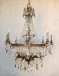 Vintage Crystal Chandelier, European Crystal Chandelier
