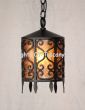 2070-1MIC Spanish Revival Wrought Iron Hanging Pendant with Mica 