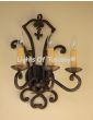 5389-3 Rustic Spanish Style Wrought Iron Wall Sconce
