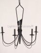 9011-6 Transitional Contemporary Style Wrought Iron Chandelier
