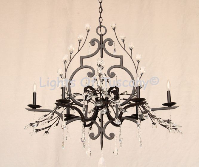3121-6 Wrought Iron Italian Style Chandelier