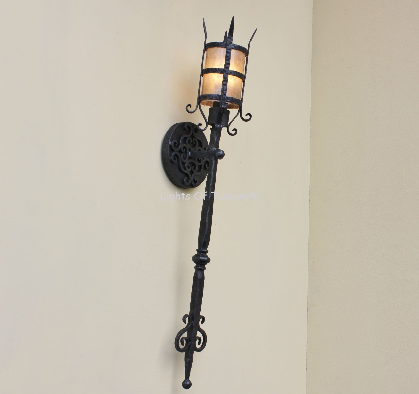 Lights of Tuscany 5450-1 Gothic Wall Torch Light Fixture