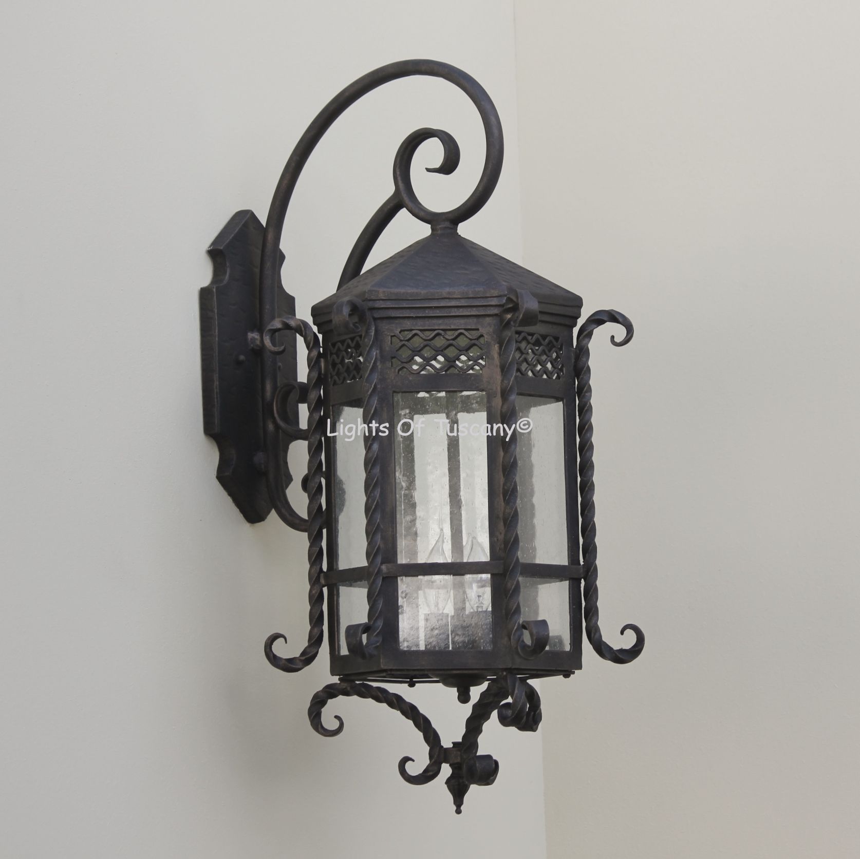 Lights of Tuscany 7017-3 Spanish Colonial/Santa Barbara Style Outdoor Wall  Lantern