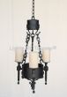 1057-3GLS  Iron Chandelier
