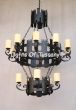 1724-15 Wrought Iron Castle Gothic Style Chandelier