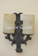 5226-2 Spanish Revival / Castle Style Iron Strap Wall Double Light