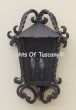 7244-2 Spanish Hacienda Style Outdoor Iron Pocket Wall Light Med