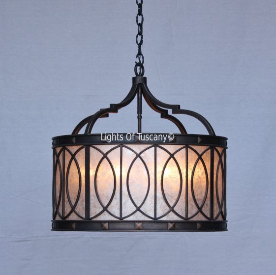 2084-6 Contemporary / Transitional Iron Drum Chandelier