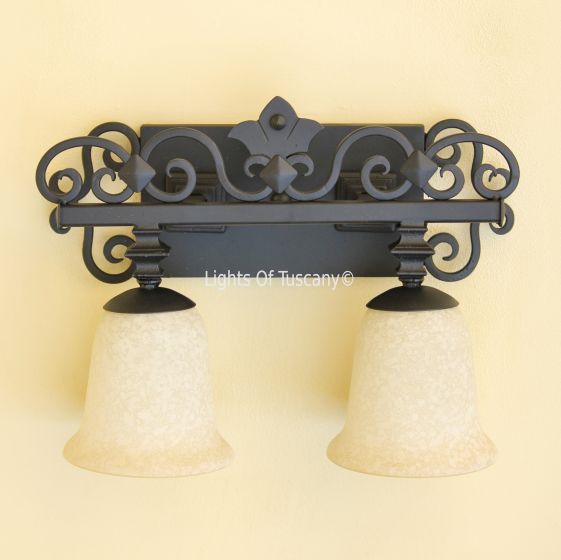 Mediterranean style vanity bathroom bar light