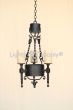 1057-3GLS  Iron Chandelier