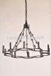 1065-10 Rustic Transitional Iron Chandelier