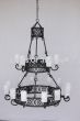 1277-18 Tuscan 2 Tier Chandelier with glass shades