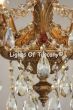 15904-4 European French Country Semi Flush Crystal Chandelier