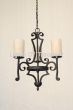 1628-3GLS Iron Chandelier