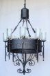 1835-8 Spanish Mediterranean Style Wrought Iron Chandelier