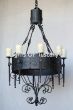 1835-8 Spanish Mediterranean Style Wrought Iron Chandelier