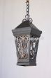2096-1 Craftsman Colonial Style Wrought Iron Outdoor Hanging Lantern Light