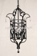 3509-3 Wrought Iron Contemporary Crystal Pendant
