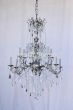 3705-12 European Cast Brass Crystal Chandelier