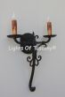 5194-2 Tuscan / Spanish Rustic Style Iron Double Light Wall Sconce