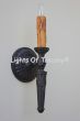 5355-1 Spanish Cast Brass Torch Wall Light