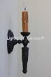 5355-1 Spanish Cast Brass Torch Wall Light