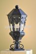 7042-1P Spanish-Mexican Hacienda Style Wrought Iron Post Light