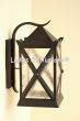 7480-3 Rustic Craftsman Style Wrought Iron Wall Lantern light