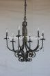 3559-6 Tuscan Style Wrought Iron Crystal Chandelier