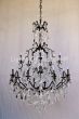 3410-21 Tuscan Style Wrought Iron Crystal Chandelier
