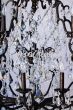 3410-21 Tuscan Style Wrought Iron Crystal Chandelier