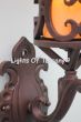 5120-1 Spanish Revival Iron Wall Sconce with Glass Candle