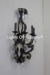 5211-4 Tuscan-Wrought Iron- Crystal Wall Lamp