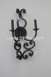 5208-2 Tuscan-Wrought Iron- Crystal Wall Lamp